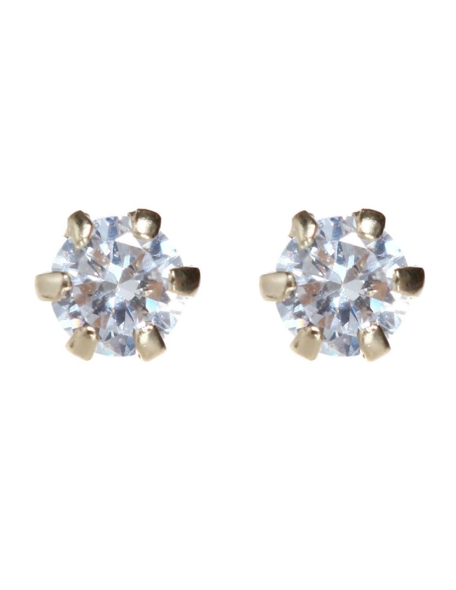 Broqueles de oro amarillo 14 K con acabado brillante