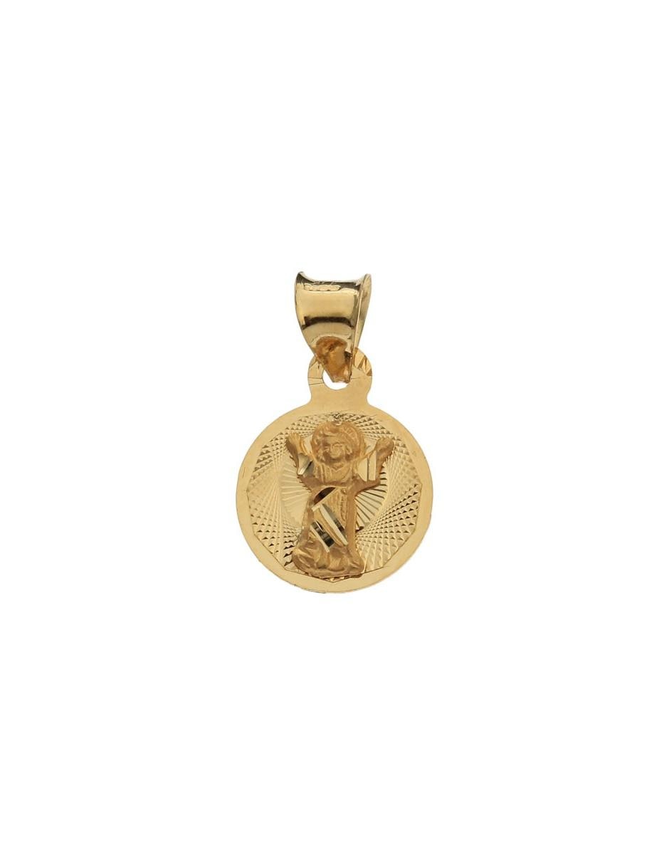 Medalla redonda Mon Caramel 14 K