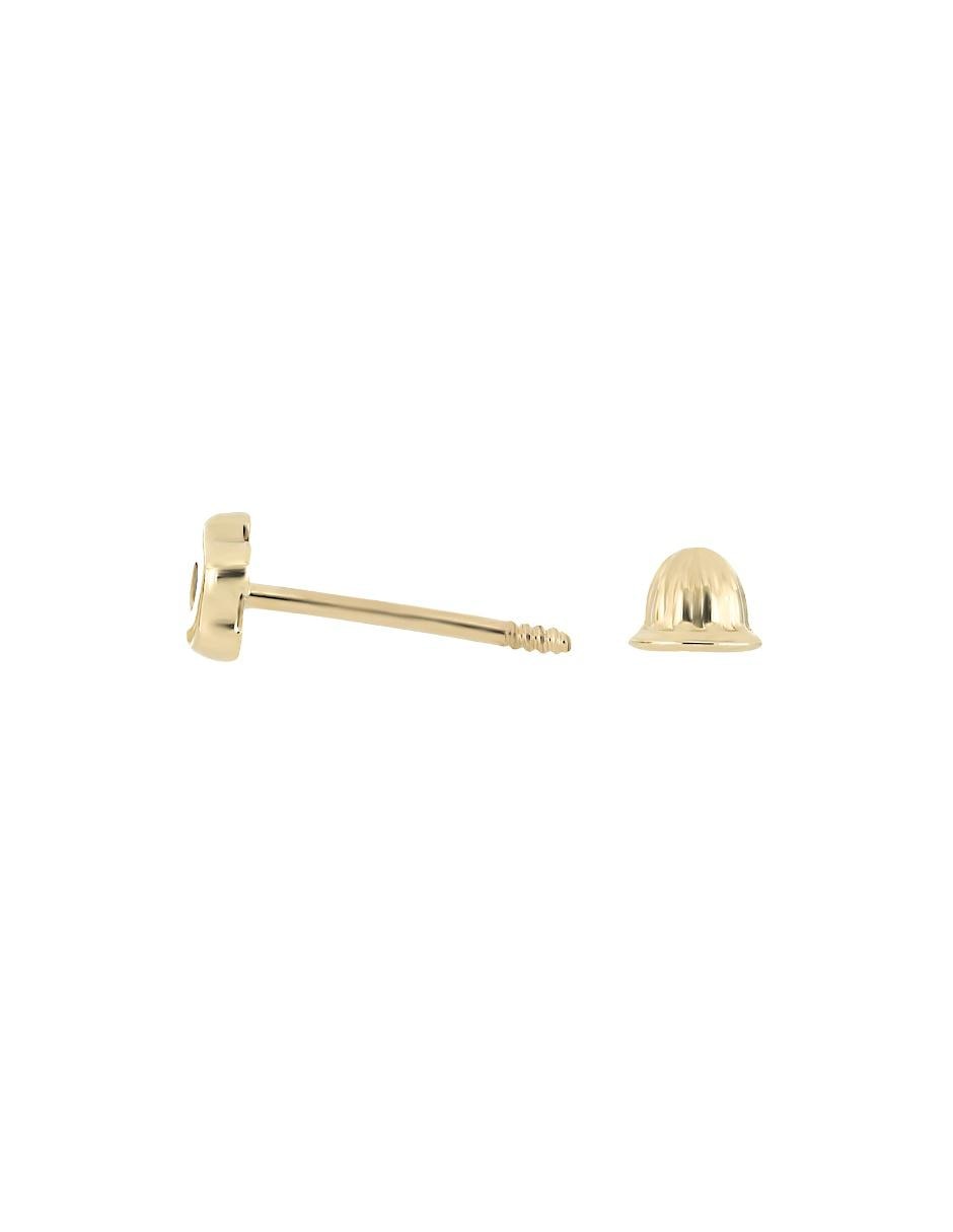 Broqueles de oro amarillo 14 K con acabado brillante diamante