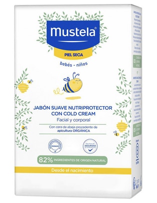 Mustela jabón nutriprotector con cold cream y cera de abeja 100g