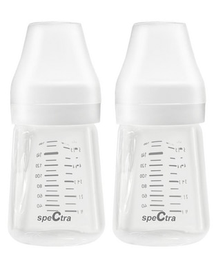 Botella Almacenamiento de Leche Materna Cuello Ancho Spectra 2 pzas