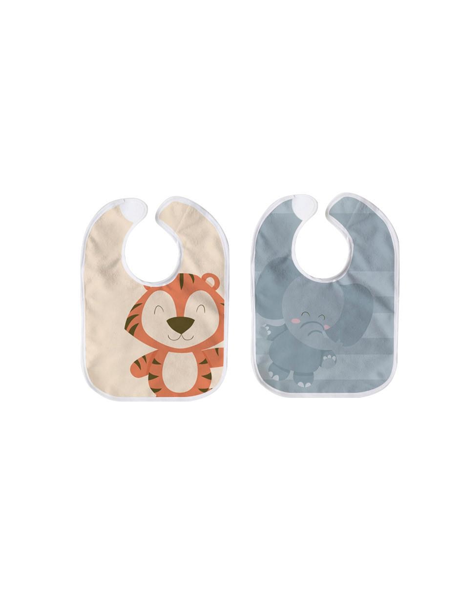 Babero estampado animal print 4 piezas 5