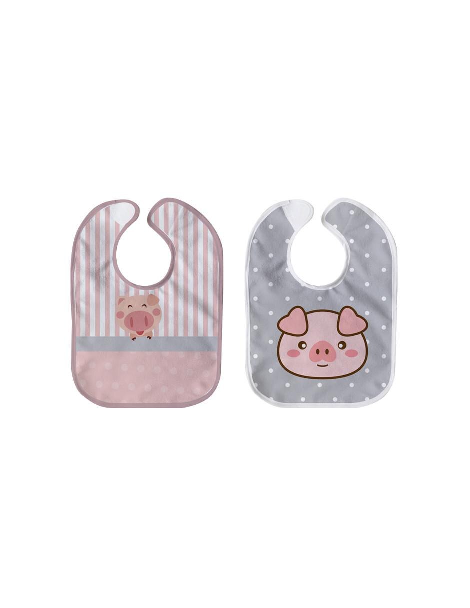 Babero estampado animal print 4 piezas 4