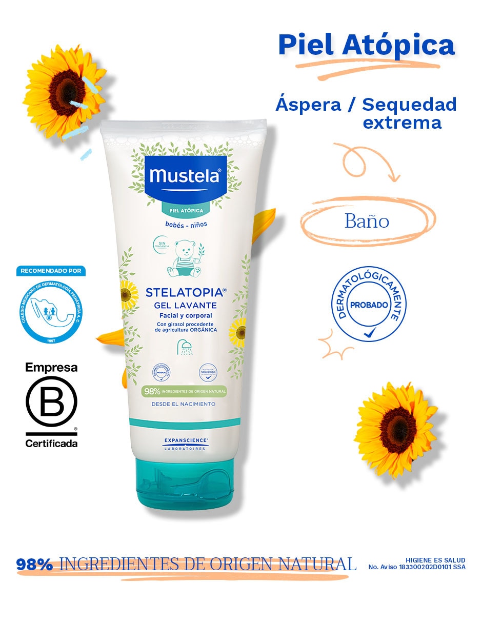 Gel corporal Limpiador Mustela Stelatopia