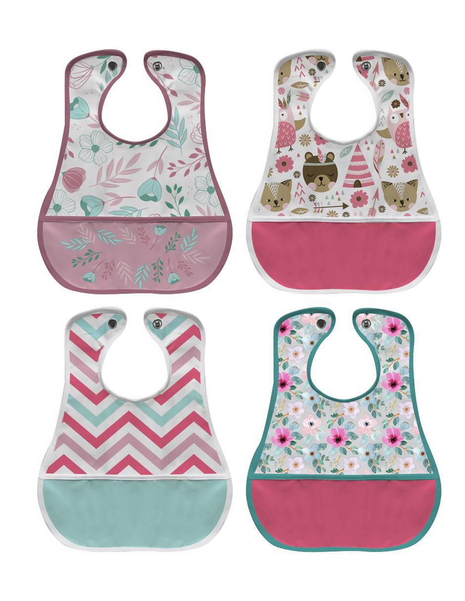 Babero estampado 4 piezas Babero estampado 4 piezas