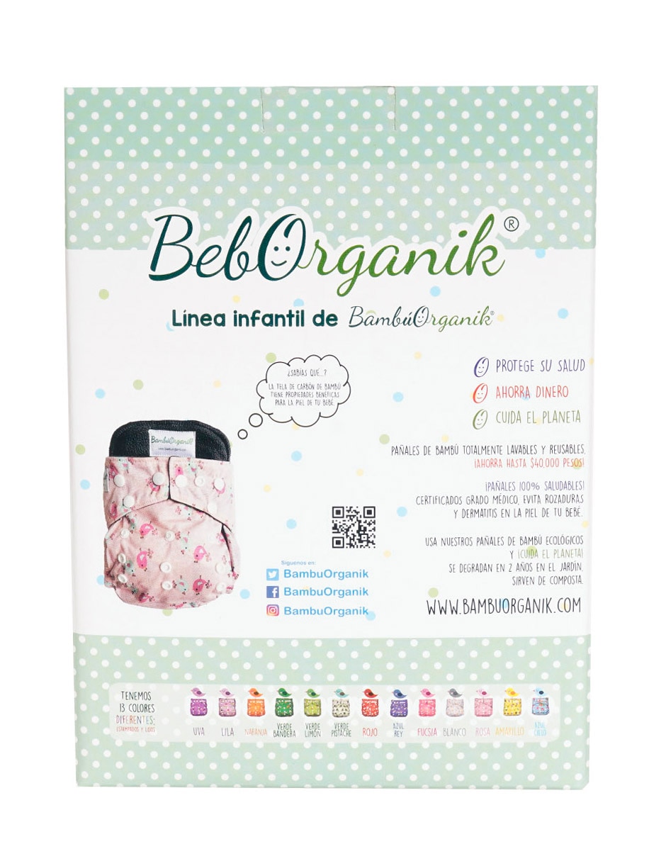 Pañales bebé Beborganik etapa 1 y 2 bebé niña con 4 piezas