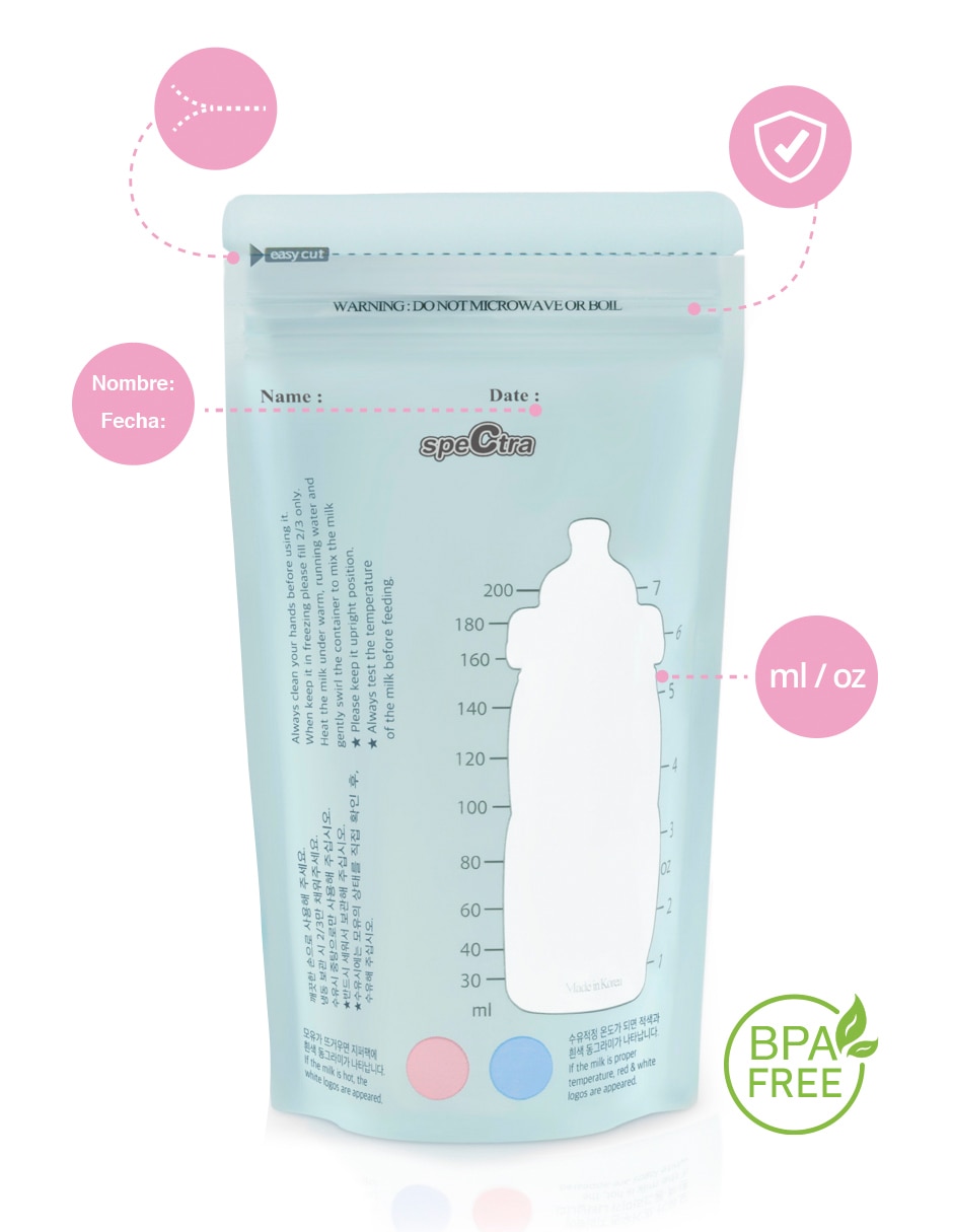 Bolsas de Almacenamiento de Leche Materna Desechables 30 pzas 6