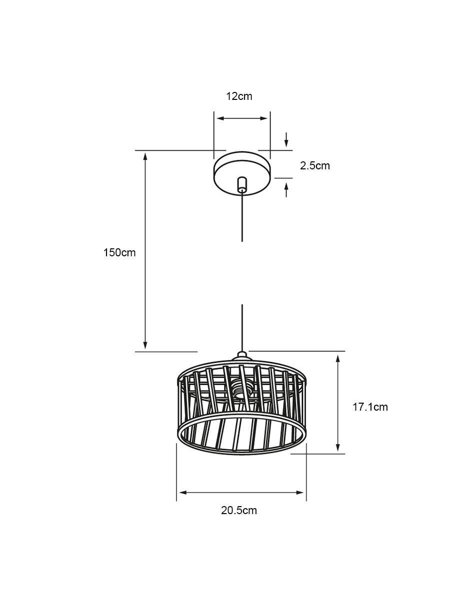 Lámpara Tecnolite incandescente y led Koeia Iii