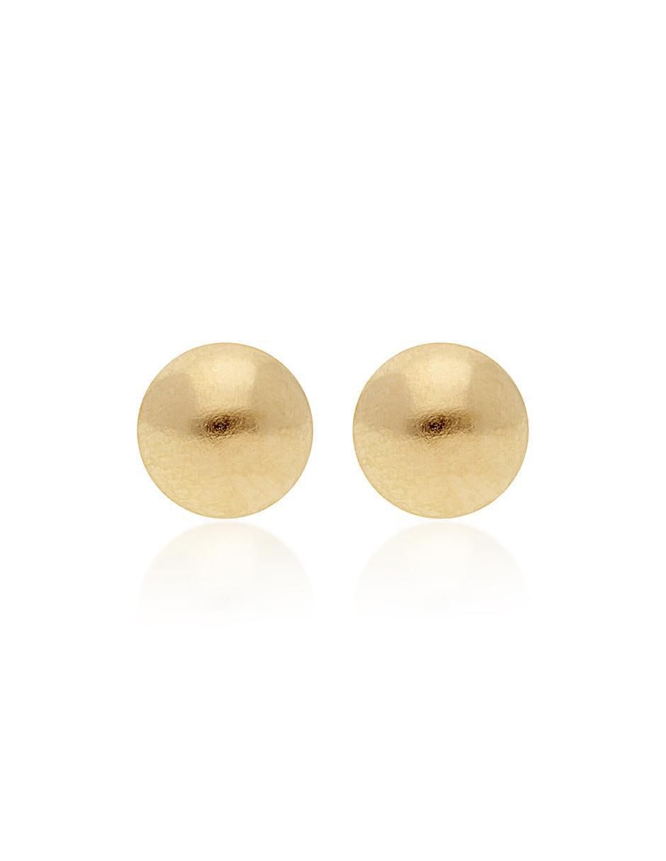 Broqueles redondos de oro amarillo 18 K con acabado brillante