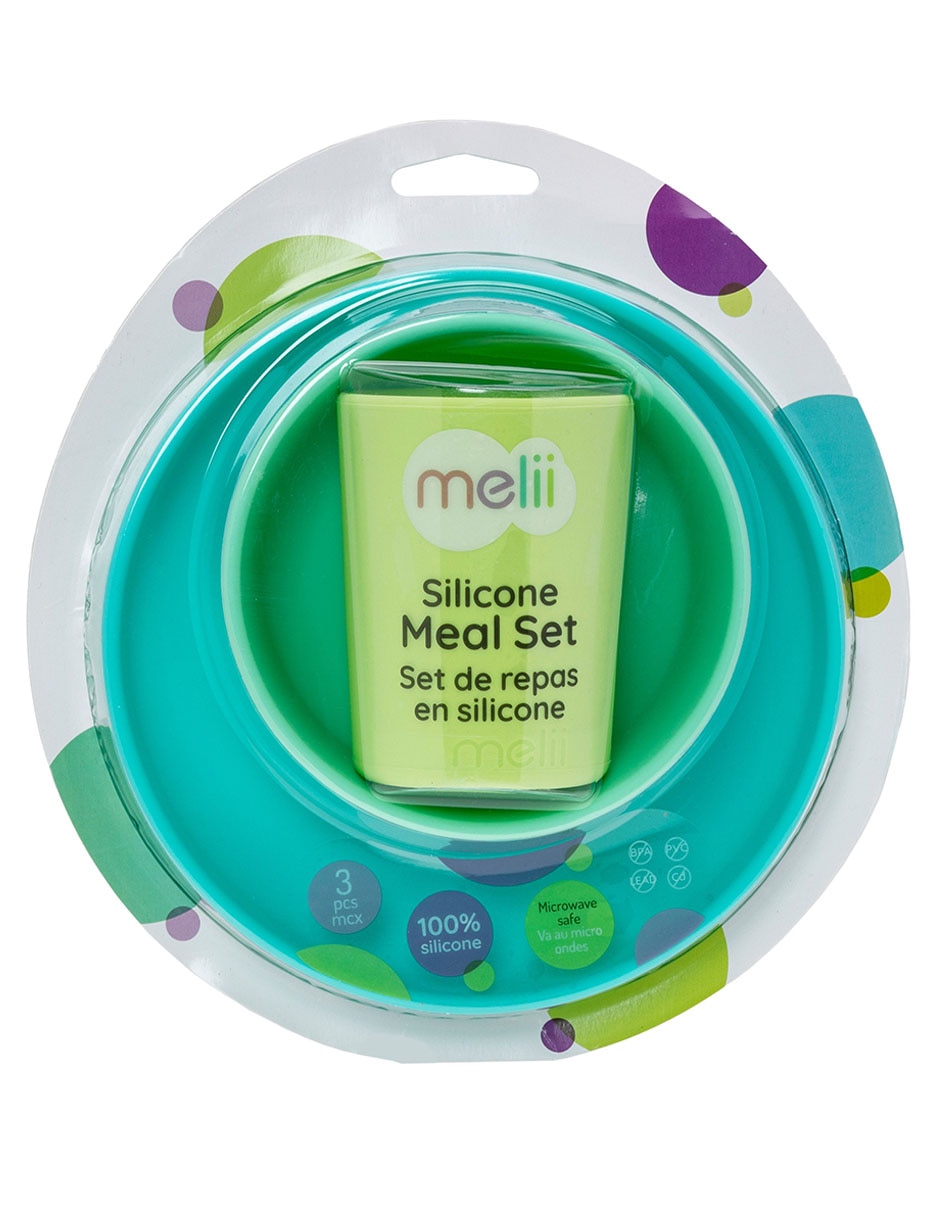 Set alimentación Melii de silicona 3 piezas