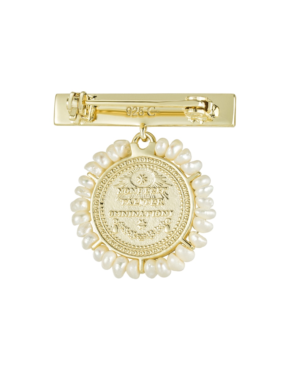 Medalla Virgen de Guadalupe Carmela Mía Celebración de plata P 925 perla