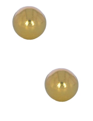Broqueles de esfera de oro 14 K con acabado brillante Broqueles de esfera de oro 14 K con acabado brillante