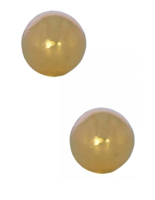 Broqueles de esfera de oro 14 K con acabado brillante
