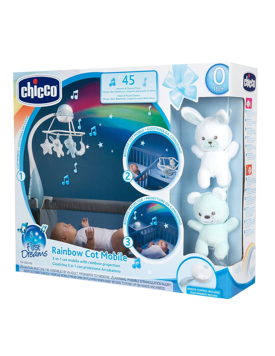 Móvil Chicco first dreams rainbow cot mobile blue