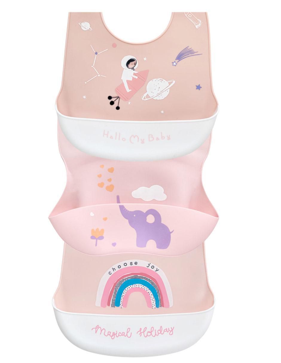 Set babero estampado de silicón 3 piezas 6