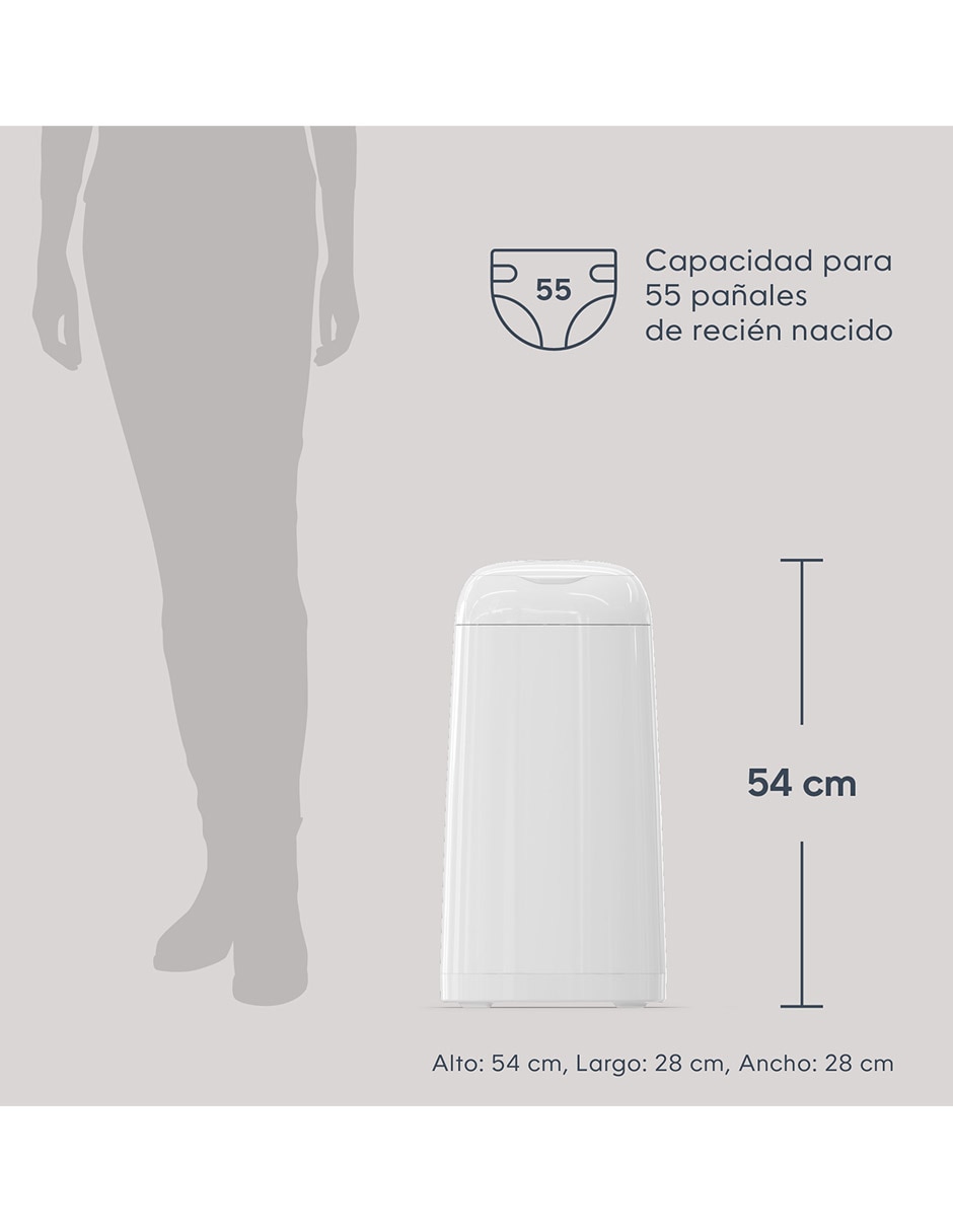 Bote para pañales Classic de plástico 10