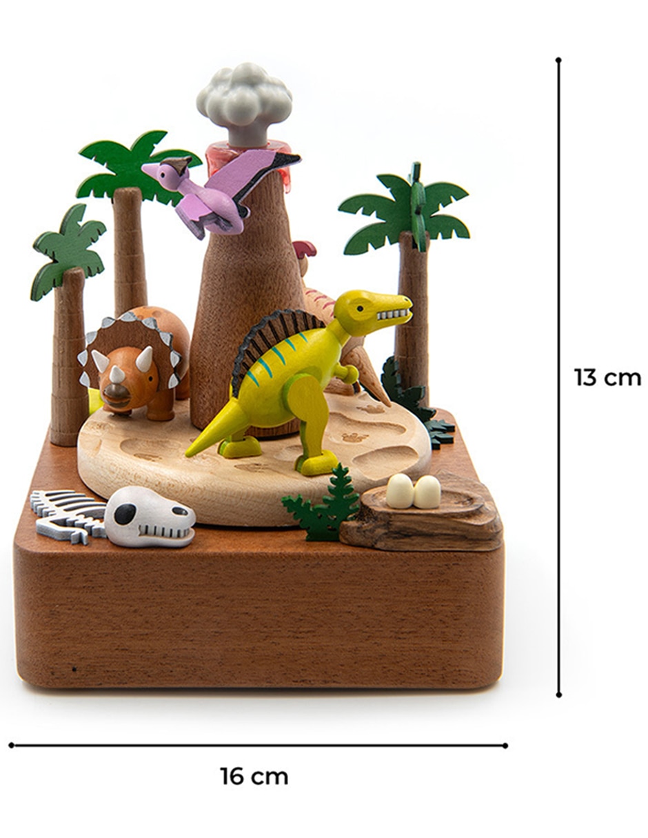 Caja musical Wooderful Life Dinosaurios Volcán