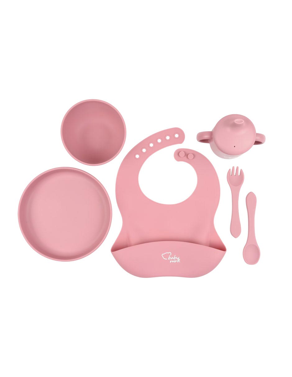 Set alimentación Baby Mink de silicona 6 piezas