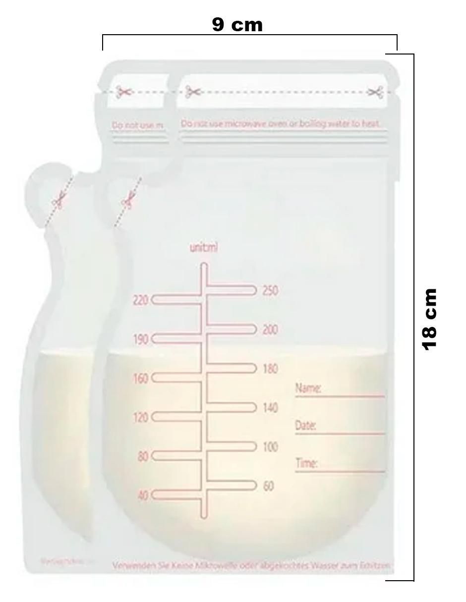 Bolsa almacenadora para leche 250 ml 4