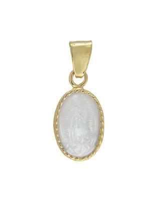 Medalla ovalada Mon Caramel de oro amarillo 14 K