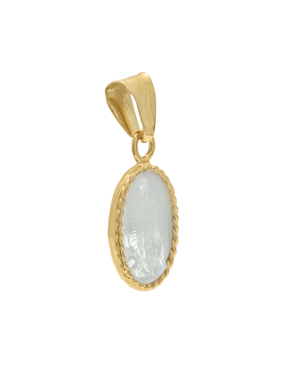 Medalla ovalada Mon Caramel de oro amarillo 14 K