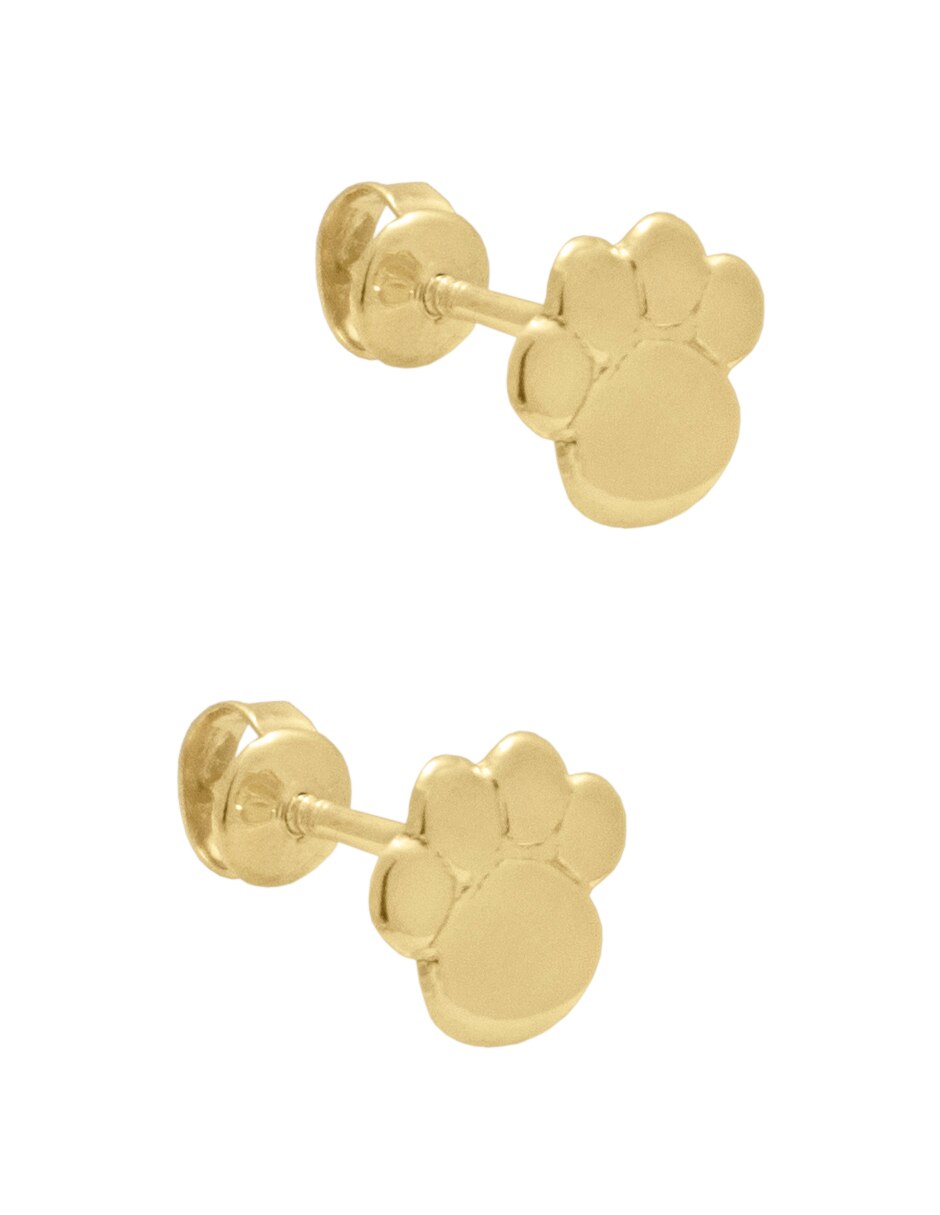 Broqueles de oro amarillo 14 K con acabado brillante 3
