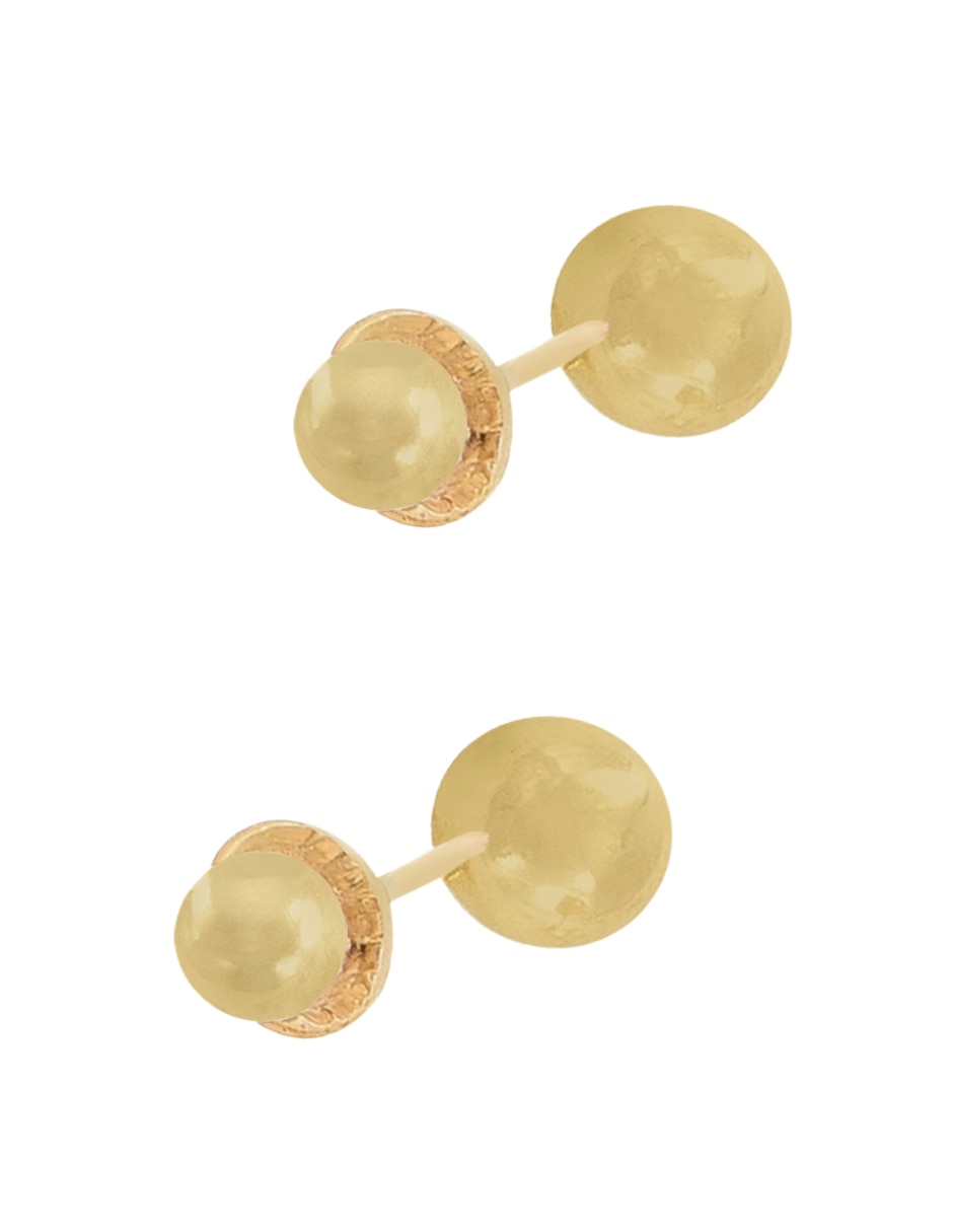 Broqueles de esfera de oro con acabado brillante 2