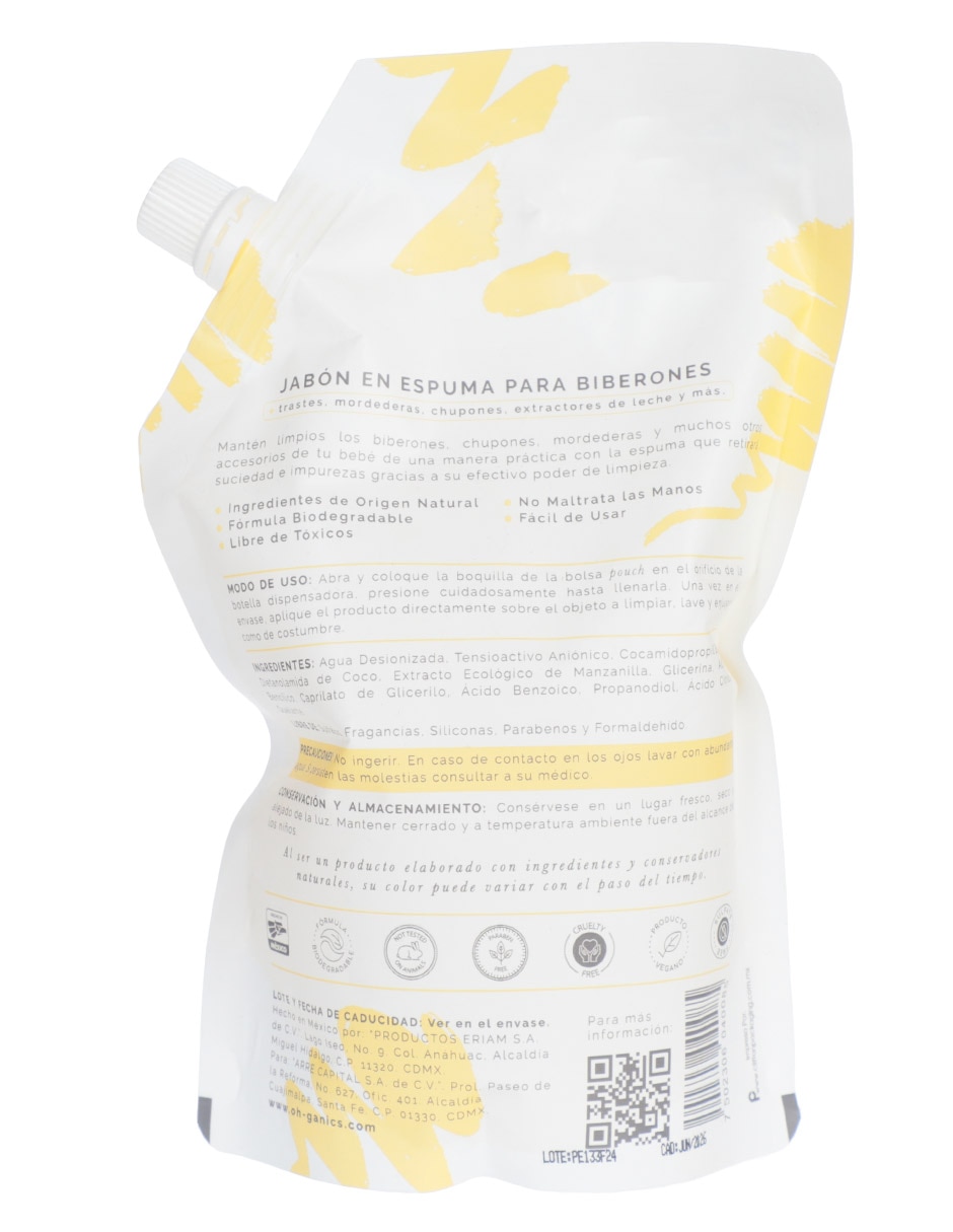 Detergente para biberones Oh! Ganics eco-refill