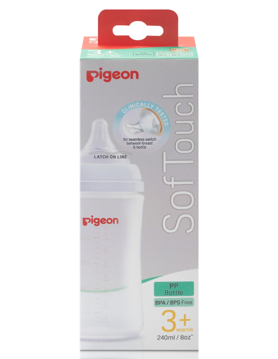 Biberón Pigeon Softtouch de 8 oz
