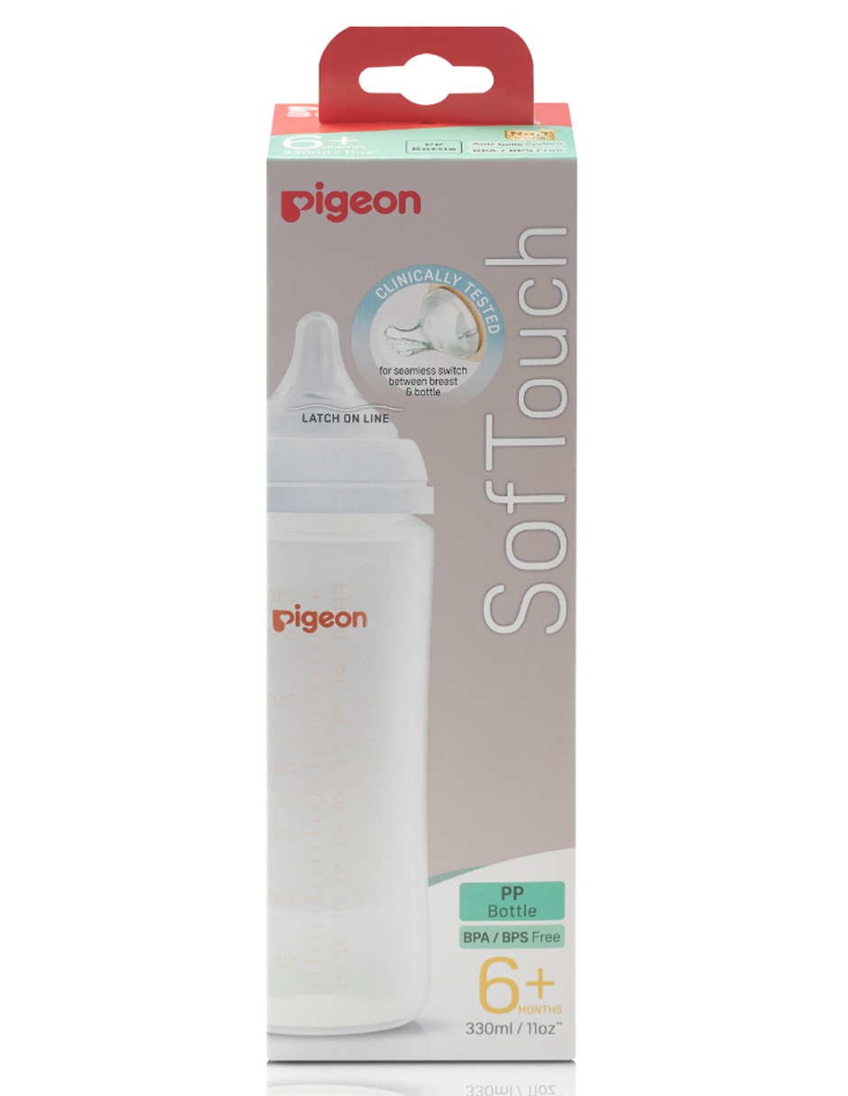 Biberón Pigeon Softtouch de 11 oz