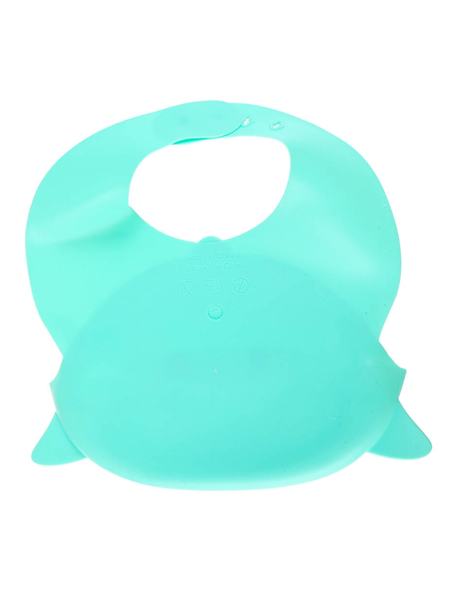 Babero Melii Shark de silicón