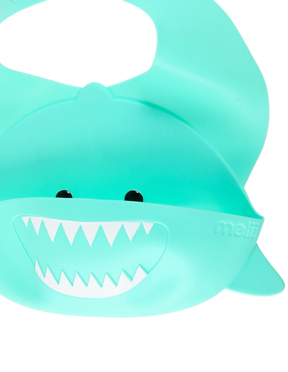 Babero Melii Shark de silicón