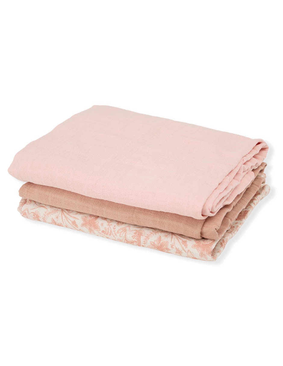 Set cobijas clásica de tejido suave para niña Set cobijas clásica de tejido suave para niña