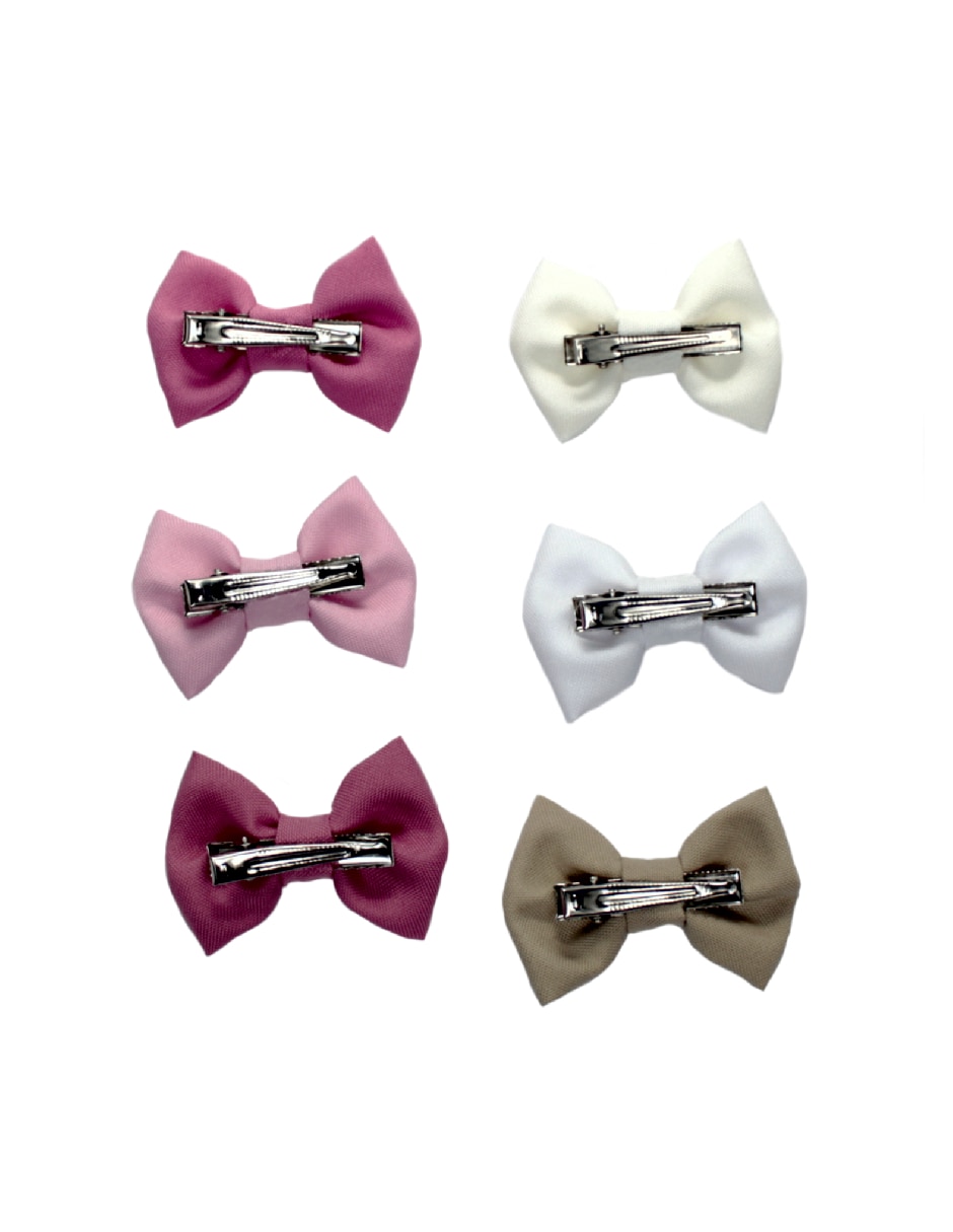 Set de 6 moños para cabello