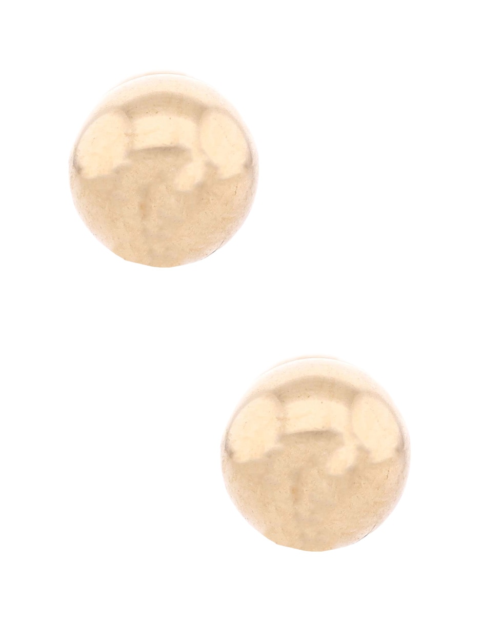 Broqueles redondos Mon Caramel de oro amarillo 18 K con acabado brillante