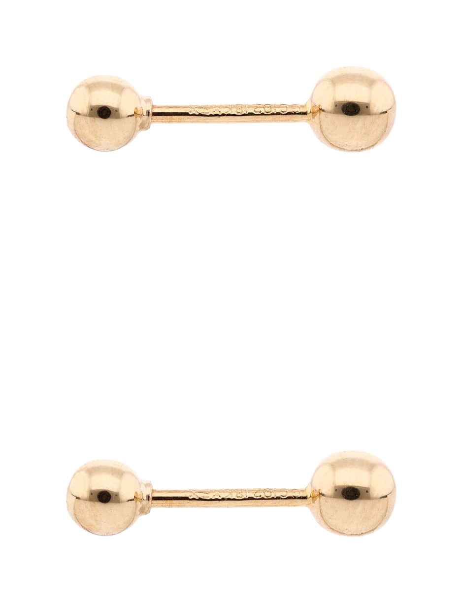 Broqueles redondos Mon Caramel de oro amarillo 18 K con acabado brillante