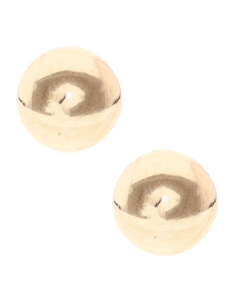 Broqueles redondos Mon Caramel de oro amarillo 14 k con acabado pulido