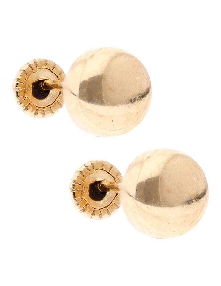 Broqueles redondos Mon Caramel de oro amarillo 14 k con acabado pulido
