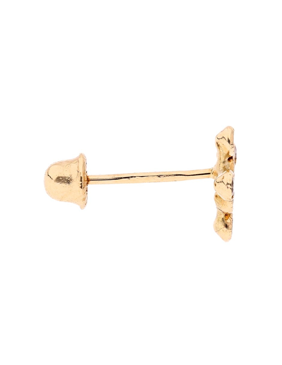 Broqueles de cruz de oro 14 K con acabado pavé zirconia Broqueles de cruz de oro 14 K con acabado pavé zirconia