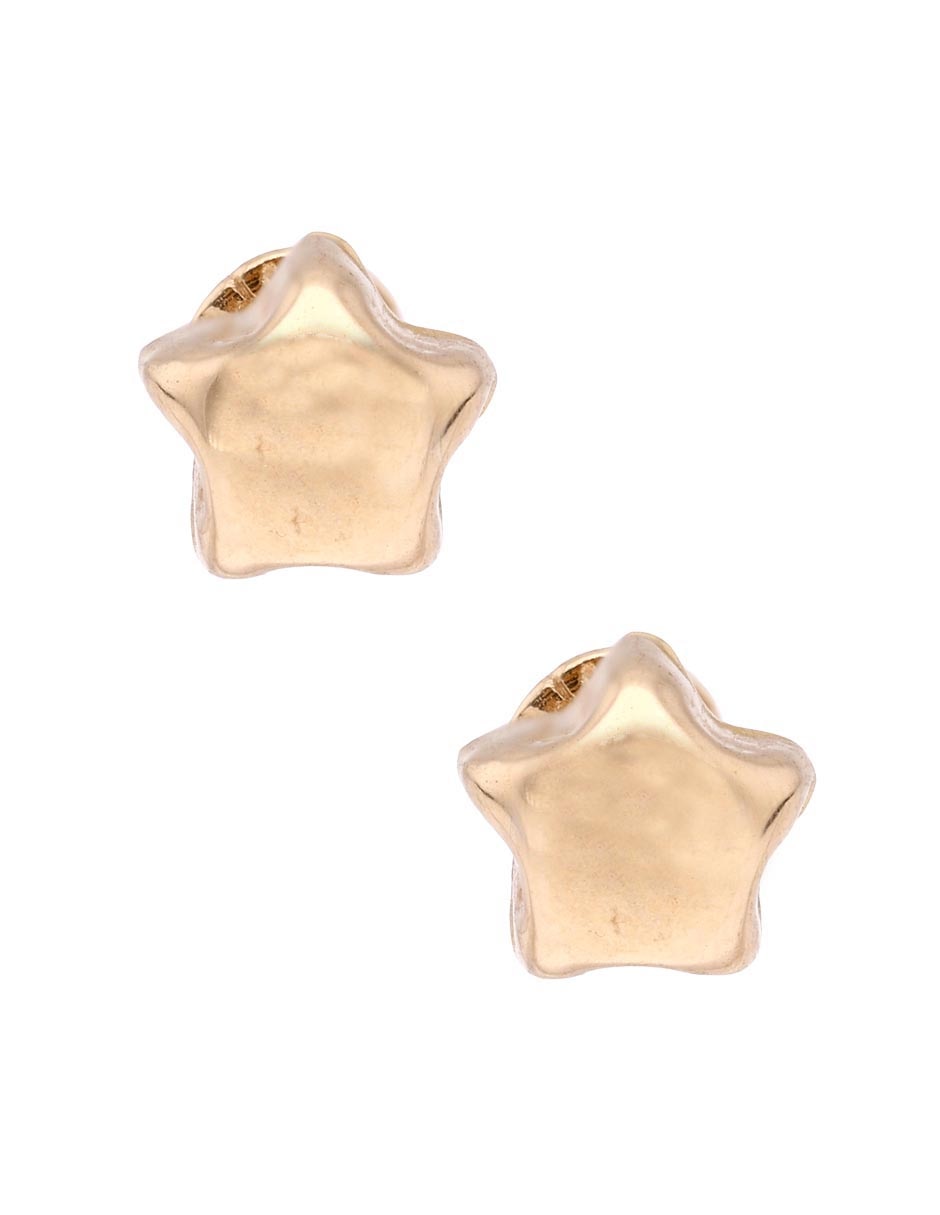 Broqueles de estrellas Mon Caramel de oro amarillo 18 k con acabado pulido