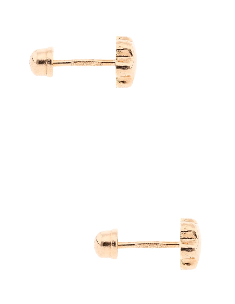 Broqueles de flor de oro 18 K con acabado lustre Broqueles de flor de oro 18 K con acabado lustre