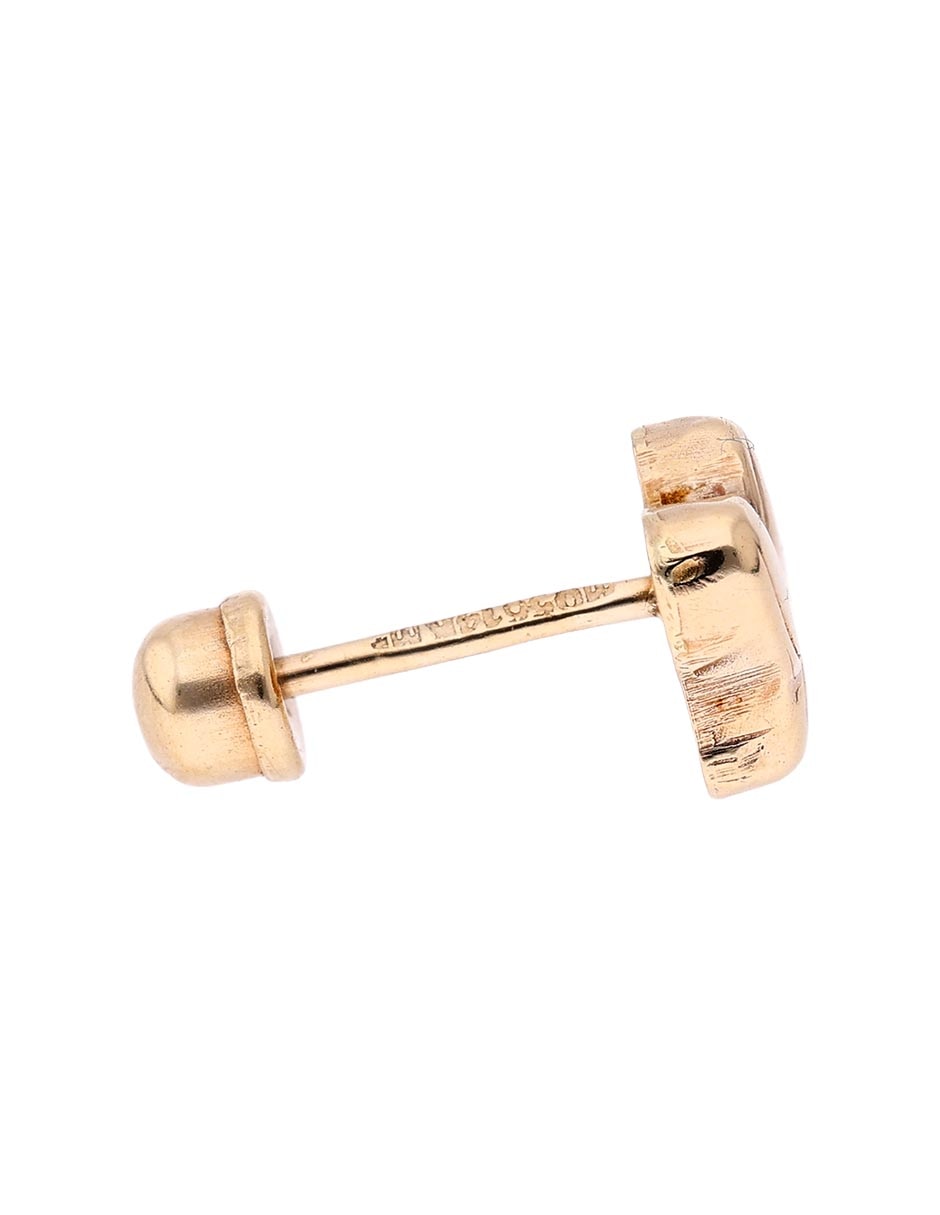 Broqueles de mariposa de oro 14 K con acabado brillante