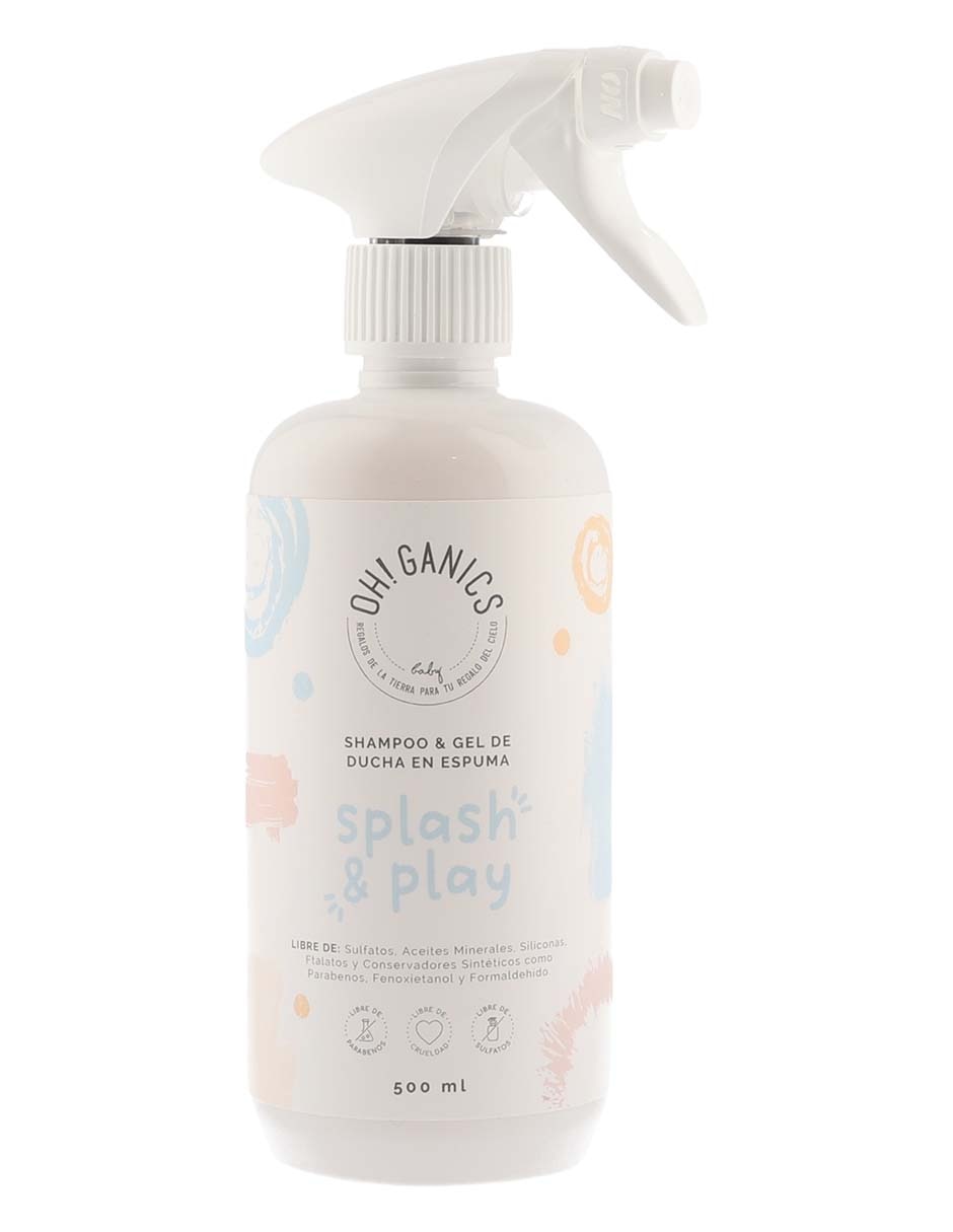 Shampoo para cabello splash and play oh! ganics 500 ml