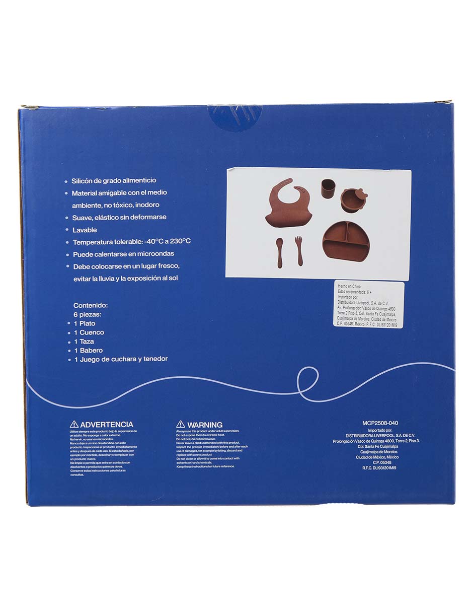 Set alimentación Mon Caramel de silicón 6 piezas