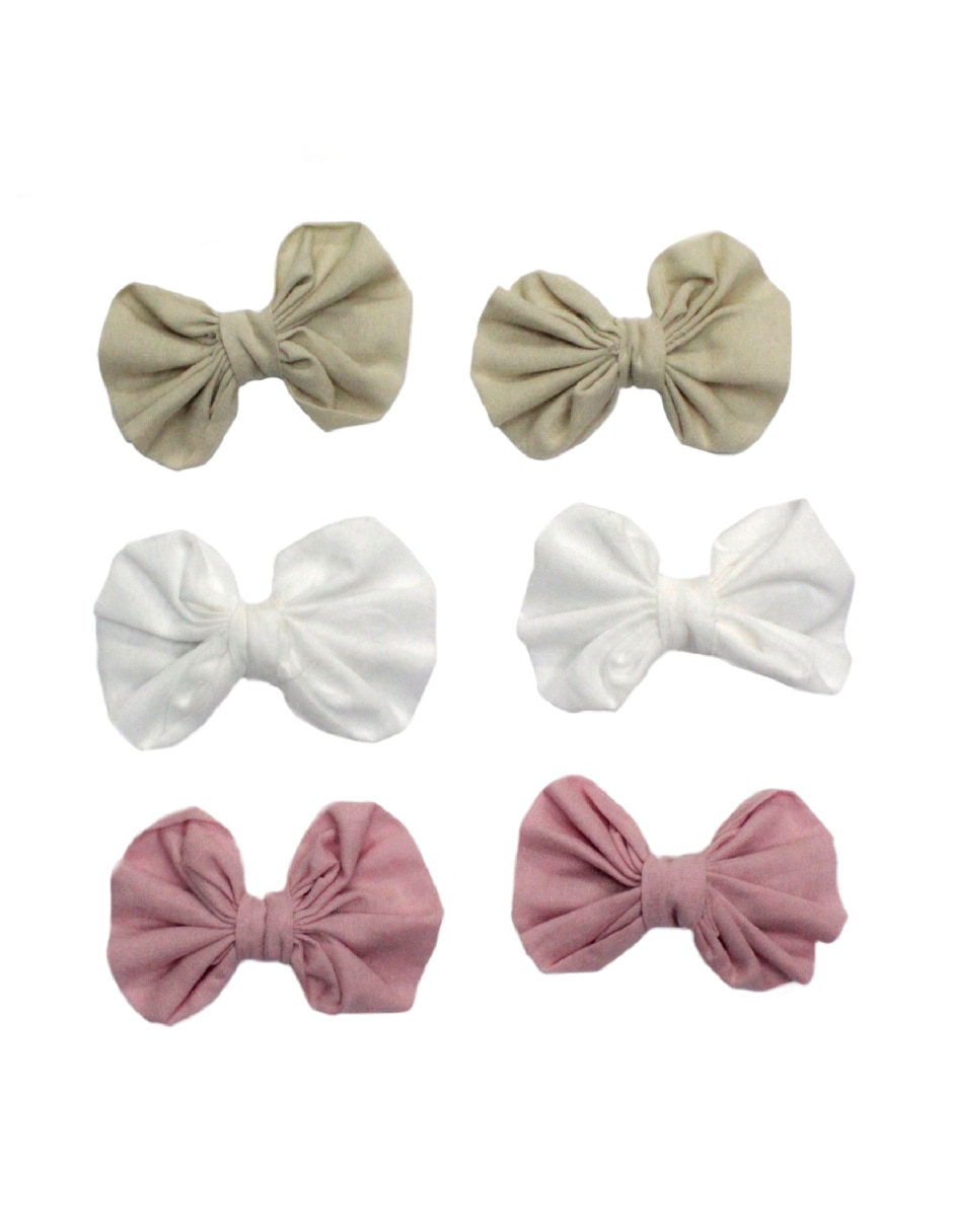 Set de 6 piezas moños para cabello Mon Caramel