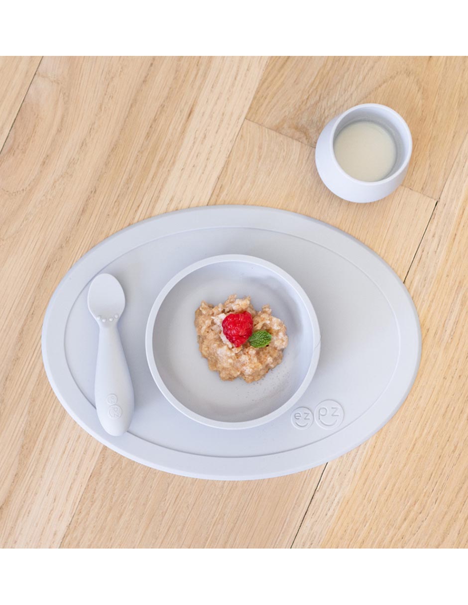 SET ALIMENTACIÓN TINY +6M EZ, PLATEADO
