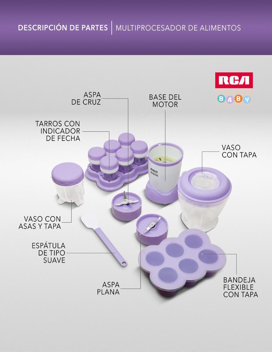 Procesador de alimentos RCA Cocina cuchillas de acero inoxidable
