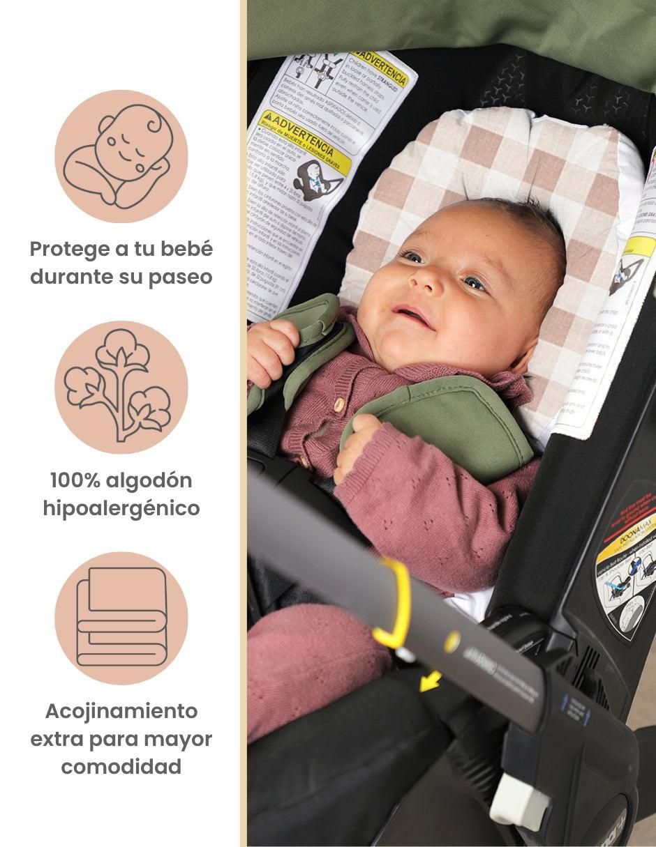 Cojín posicionador gingham beige 2
