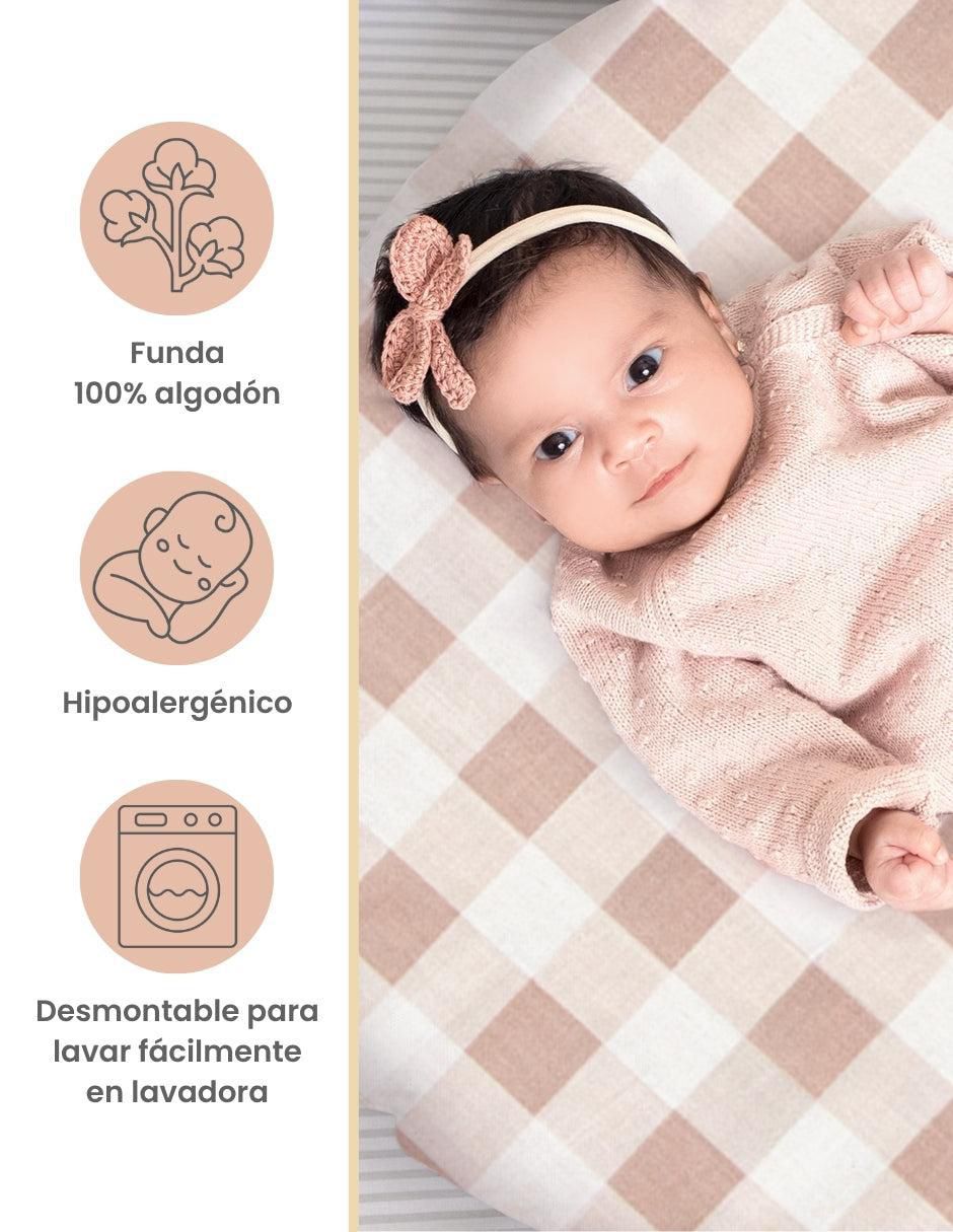 Cojín de lactancia gingham beige 2