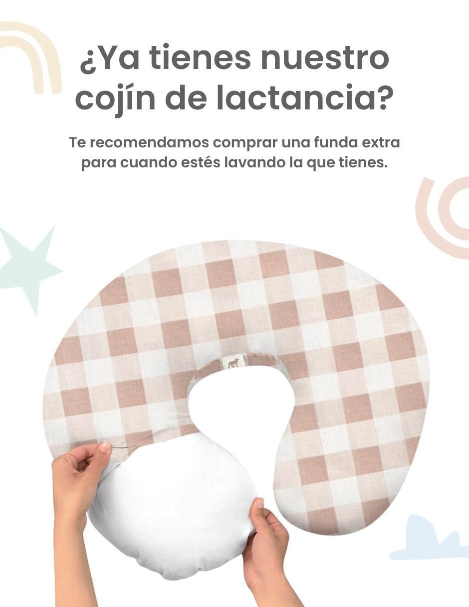 Cojín de lactancia gingham beige 4